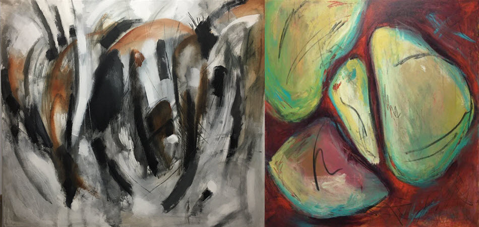 Expressive abstract artwork